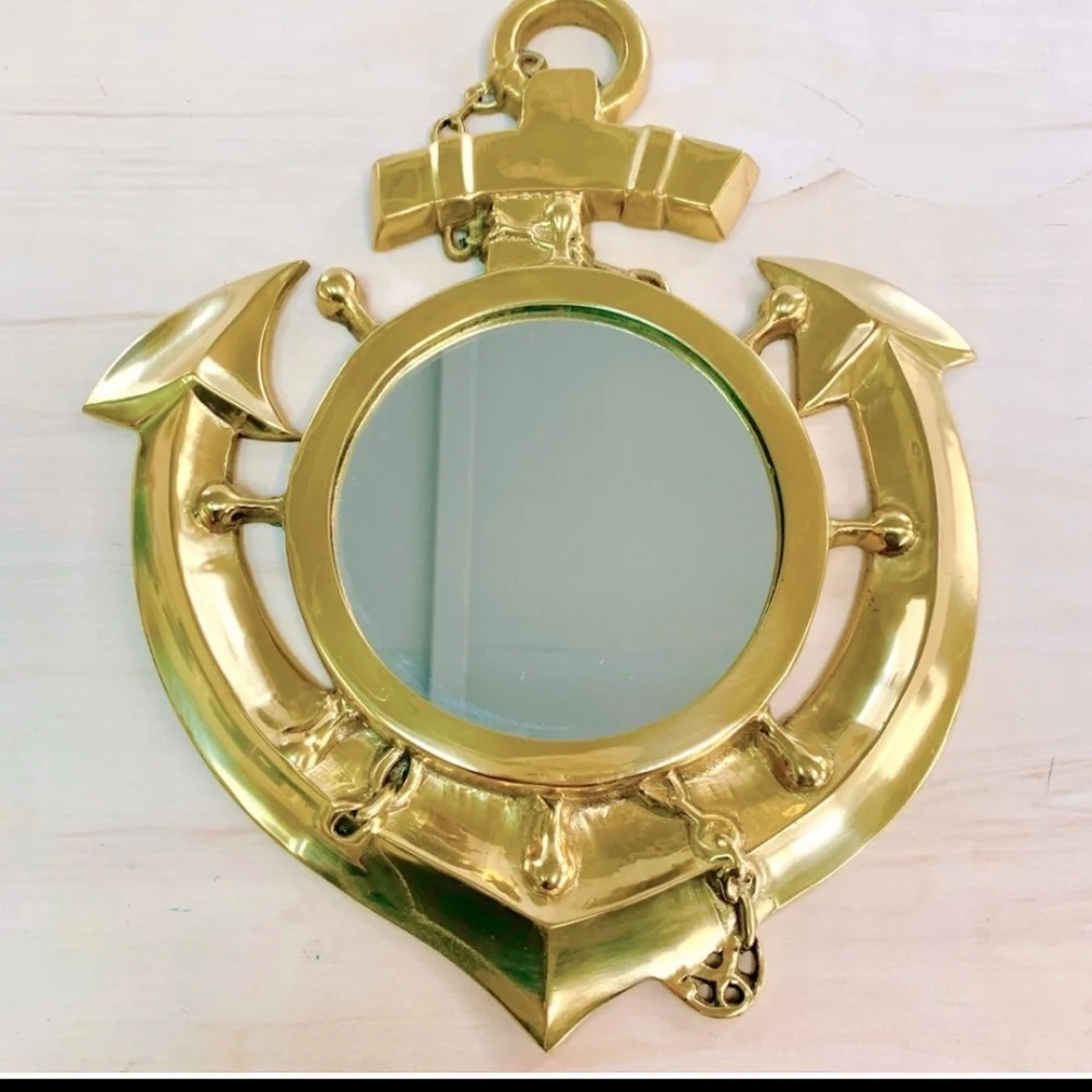 1970 Brass Nautical Anchor ⚓️ Mirror